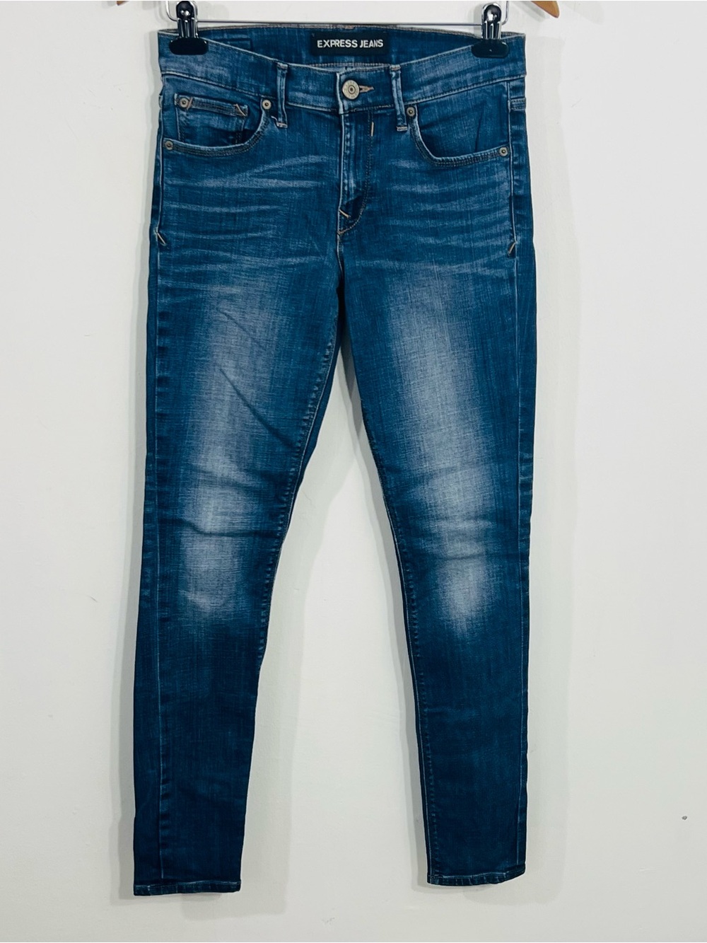 Express Jeans Mid Rise Leggings Jeggings Classic 5 Pocket Fit Size 4 Casual Wear